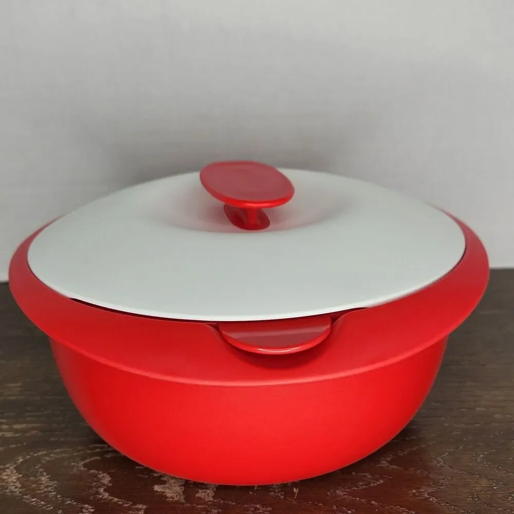 1.5 Qt Tupperware 3 Piece Tortilla Warmer Keeper Red/Pink #3222A-3, #7763A-3